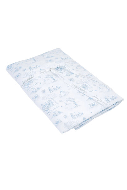 Blue Garden Party Hoeslaken bed geprint 70x140cm