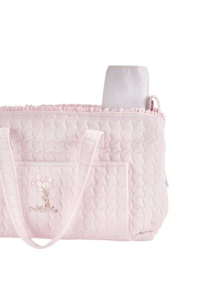 Pink Garden Party Verzorgingstas + waskussen - Gewatteerd