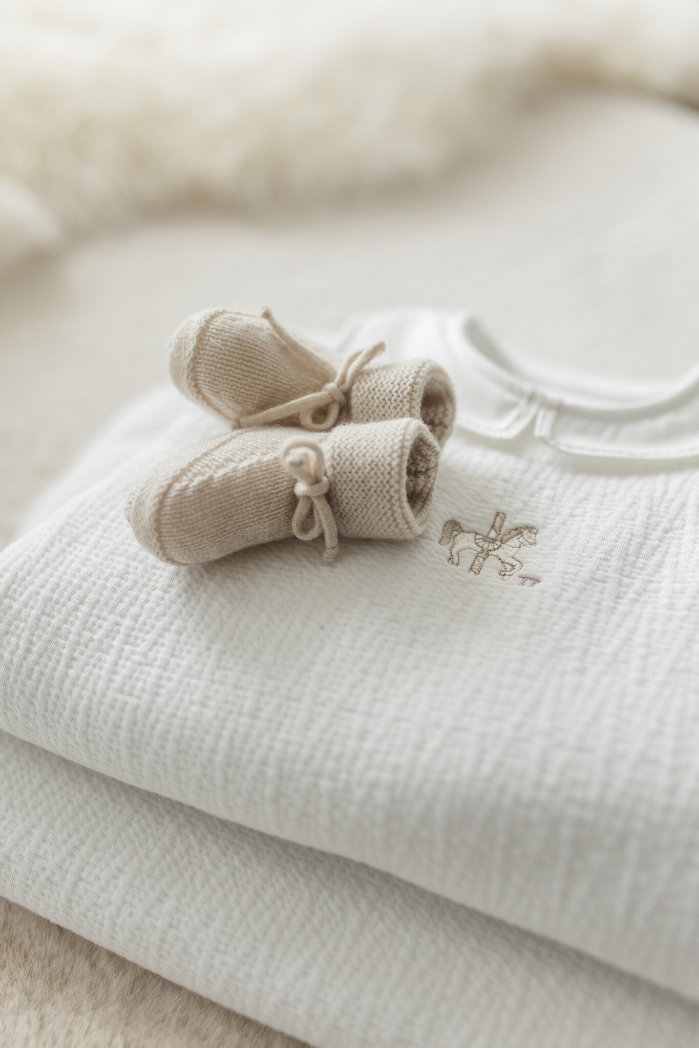 Carrousel Slaapzak 60cm kraag - Gewafeld-5