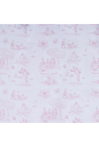 Pink Garden Party Stof - Katoen geprint