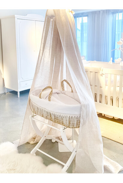 Cotton White Set 2 hemels schuif beige 185x150 - linnen