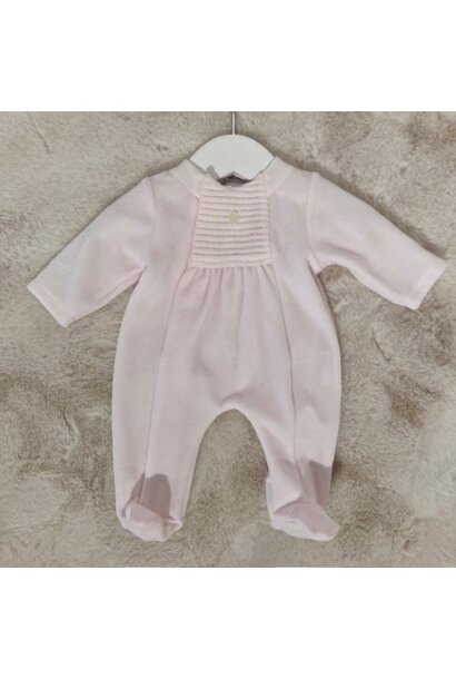 babypakje velours - roze