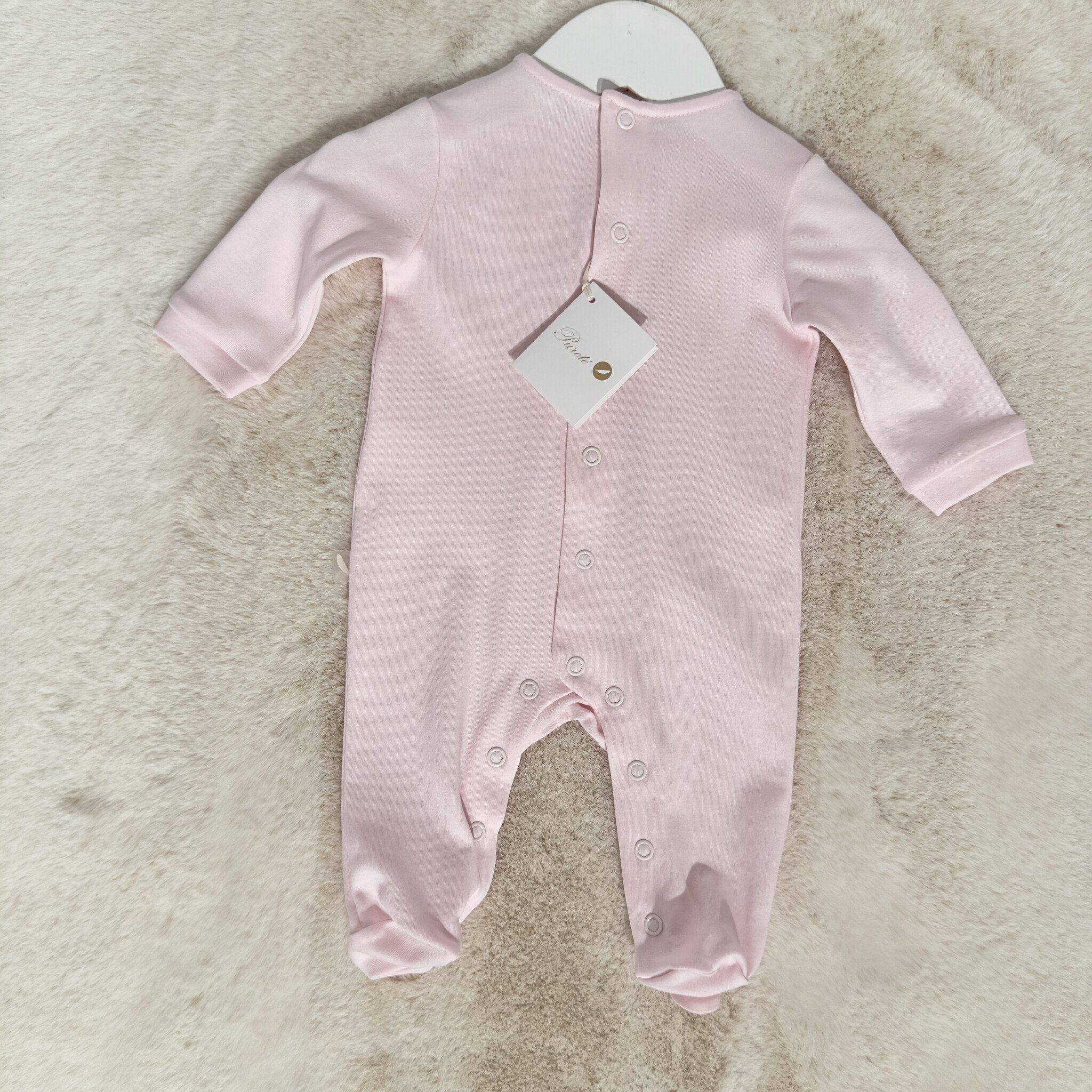 babypakje katoen met broderie - roze-2