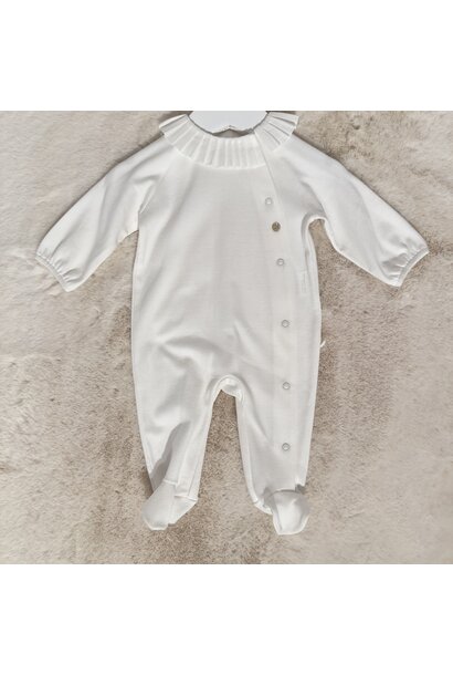 babypakje katoen met kraagje - ivoor