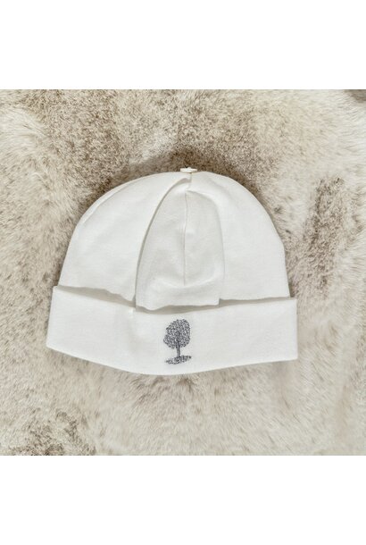 Muts jersey boom - Wit/grijs