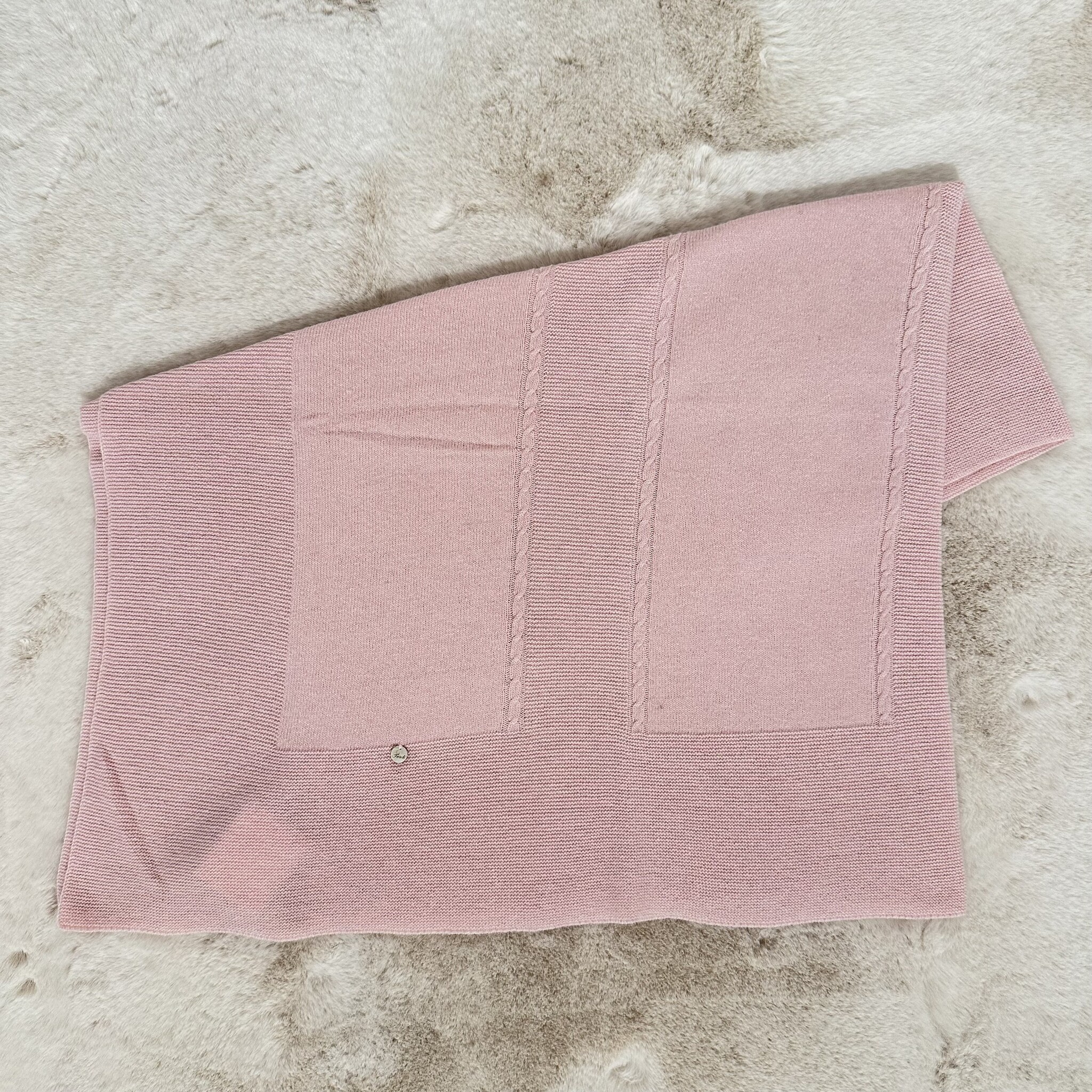 omslagdeken met wol - Roze-1