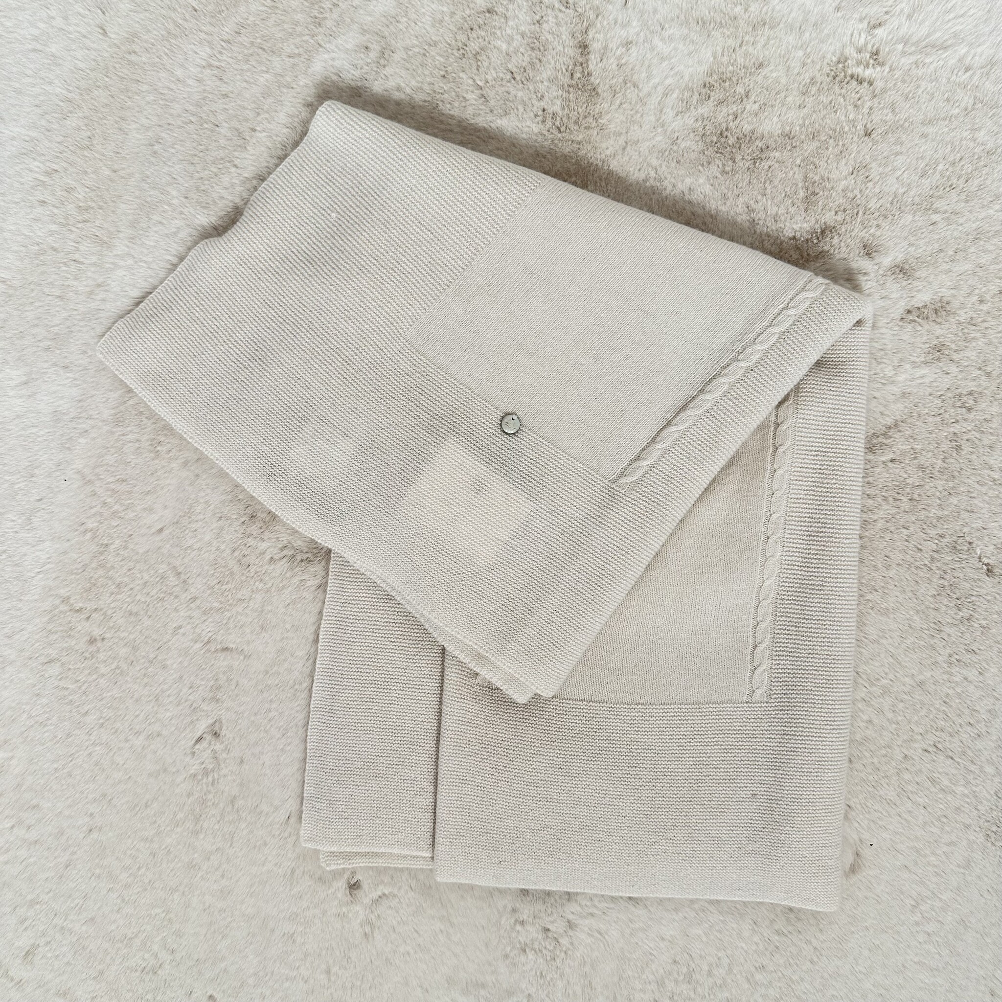 Omslagdeken met wol - Ivoor-1