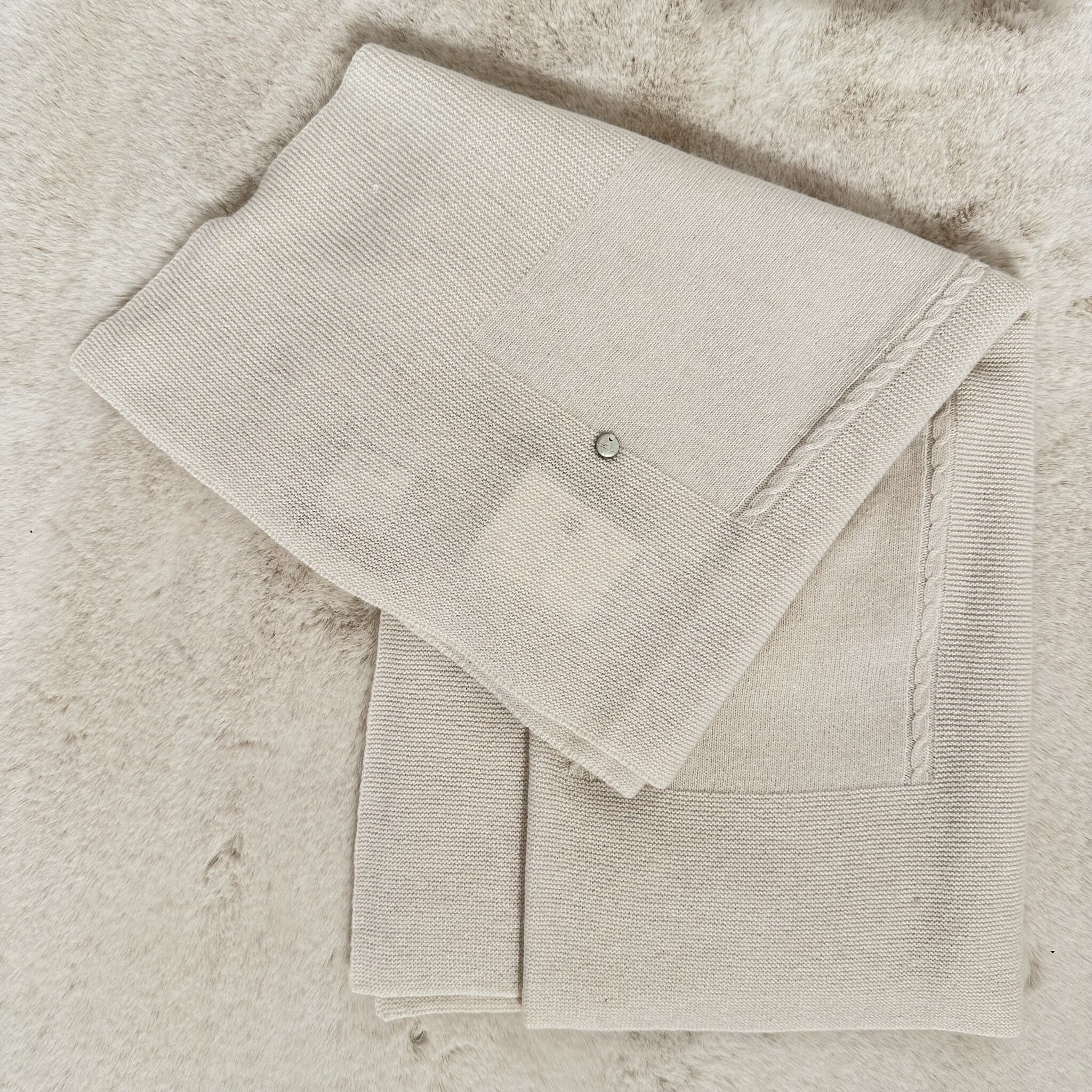 Omslagdeken met wol - Ivoor-2