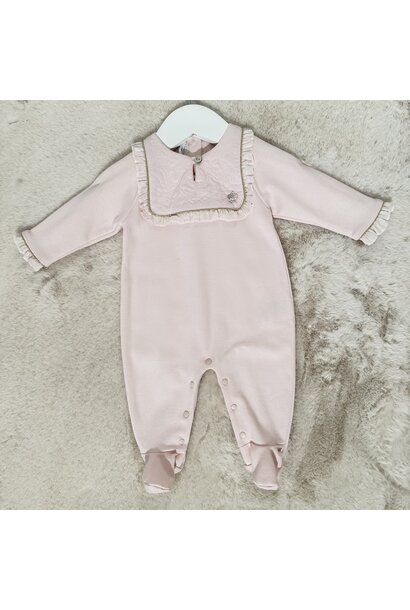 babypakje katoen met borduur - Roze