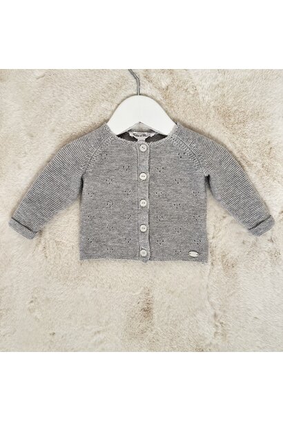 babyvestje katoen met wol en kasjmier - Grijs