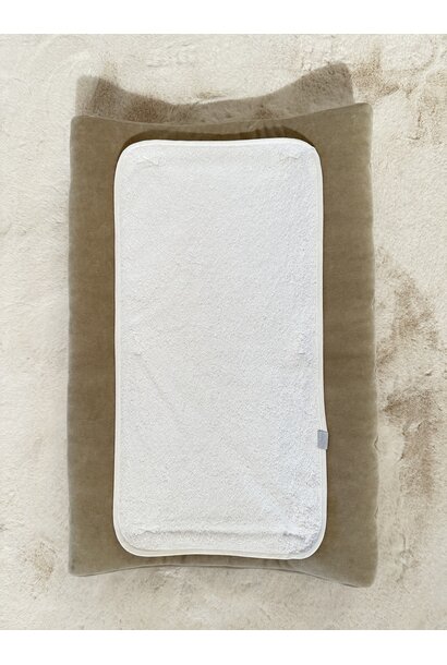 velours aankleedkussen + hoes + handdoek - beige