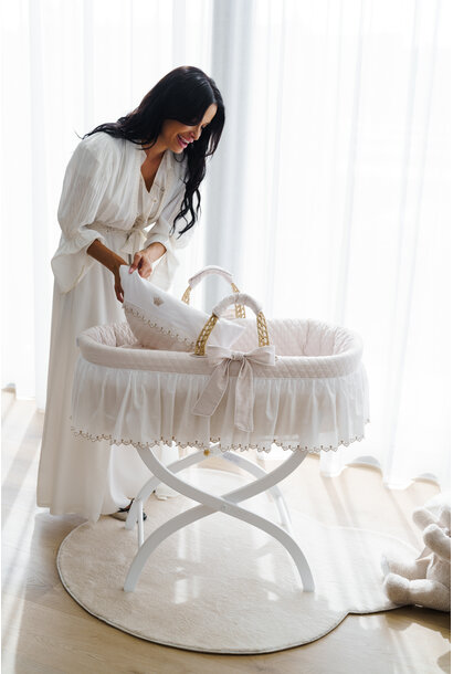 Silent Sands Rieten reiswieg + bekleding beige