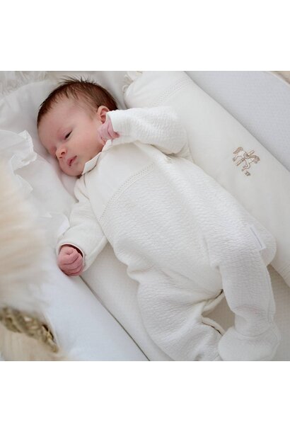 babypakje katoen vliegtuig - ivoor