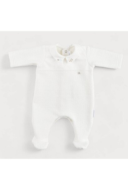 babypakje katoen vliegtuig - ivoor