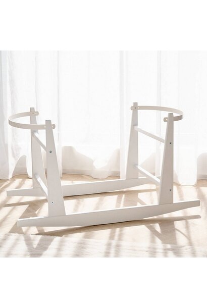 Schommelende voetsteun voor reiswieg - wit hout