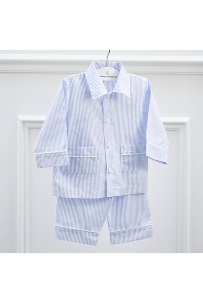 pyjama katoen - lichtblauw