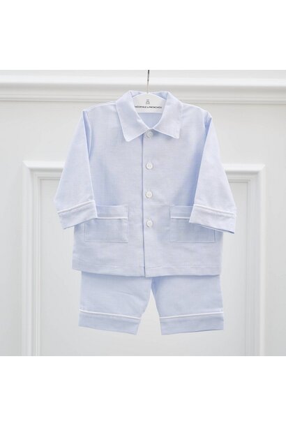 pyjama katoen - lichtblauw