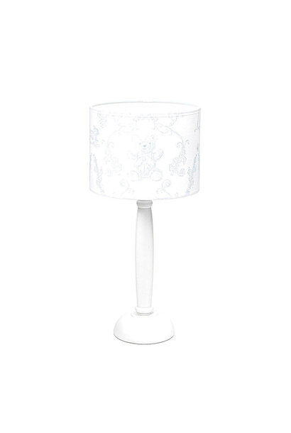 Linen Blue houten lamp + kap