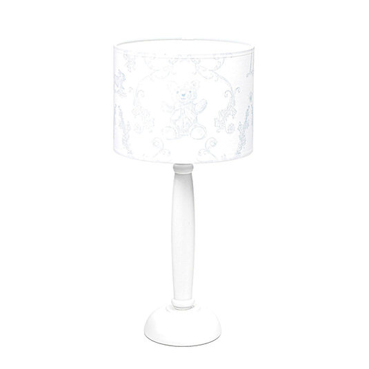 Linen Blue houten lamp + kap-1