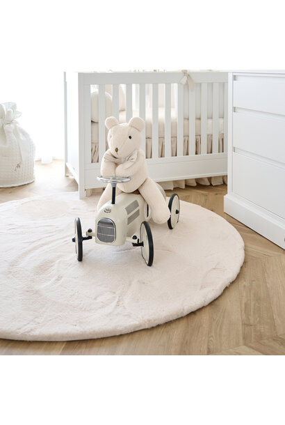 Pink Garden Party Tapijt rond 160cm  SOFT beige