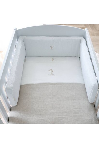 Natural Garden Party Bedbeschermer 210 cm - Gewafeld