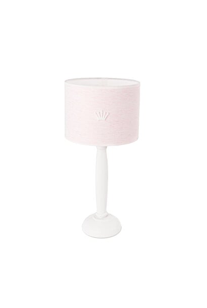 Linen Pink Houten lamp + kap