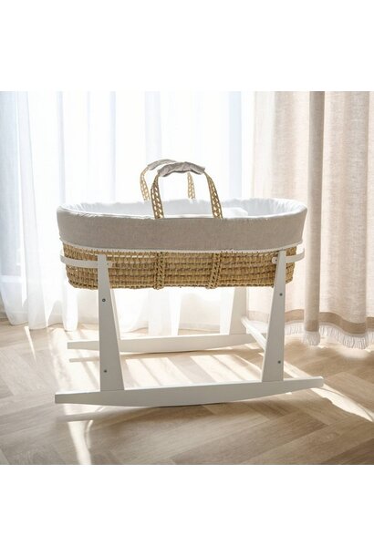 Natural Garden Party Rieten reiswieg + aankleding Linnen