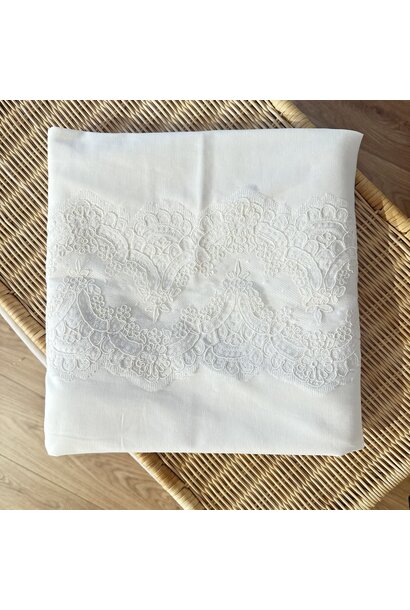 Monaco Lace deken 100x100 katoen/velours