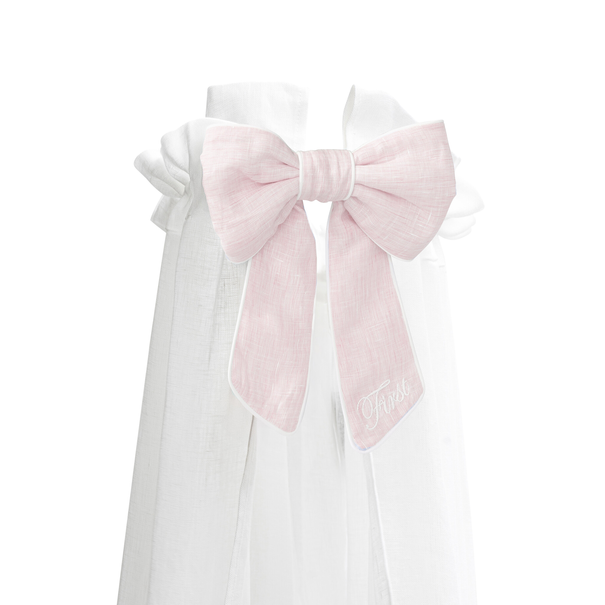 Linen Pink losse strik voor hemel-1