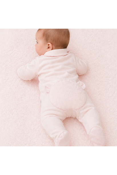 babypakje katoen met beer roze