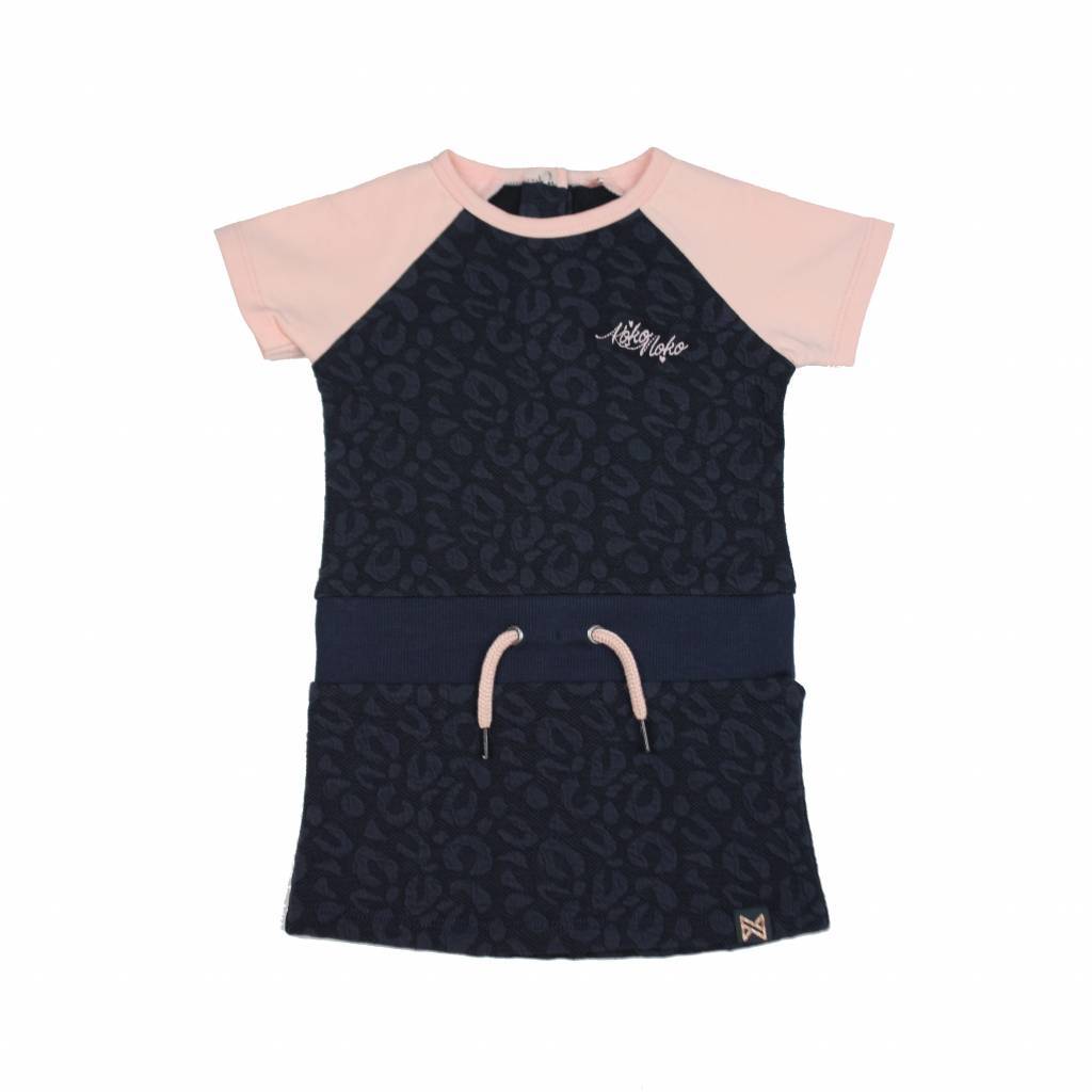 Koko Noko Koko Noko jurkje dark blue + light pink