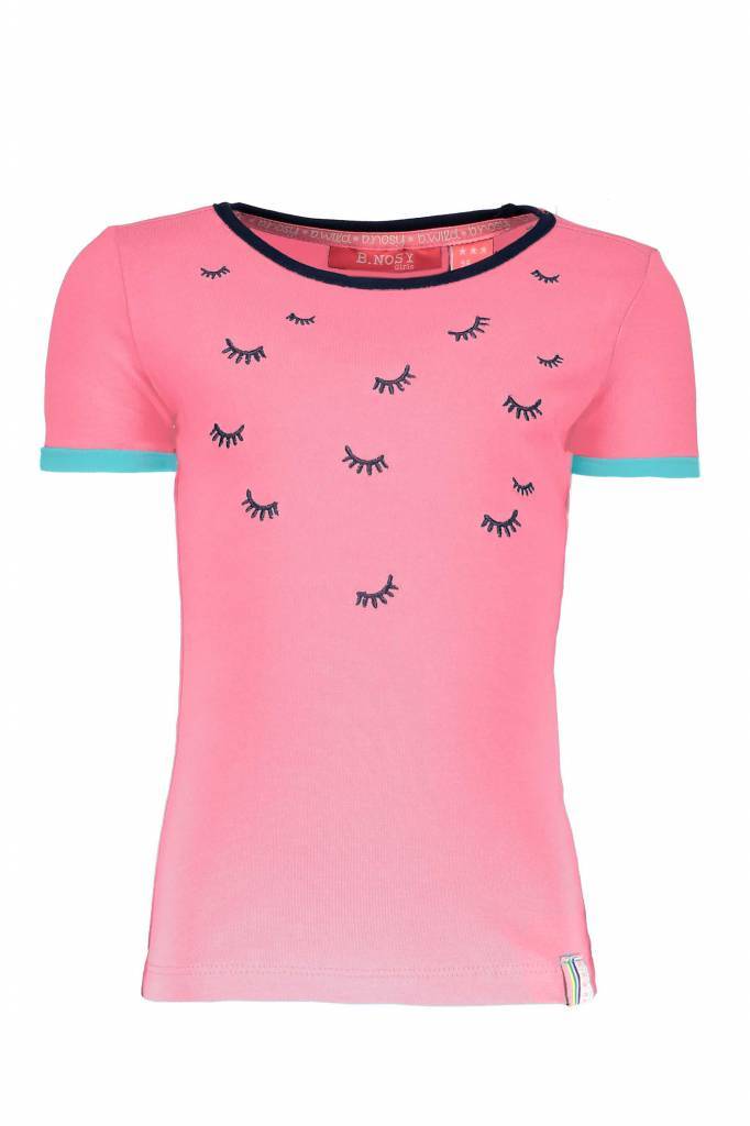 B.Nosy B.Nosy T-shirt lashes embroidery bubblegum