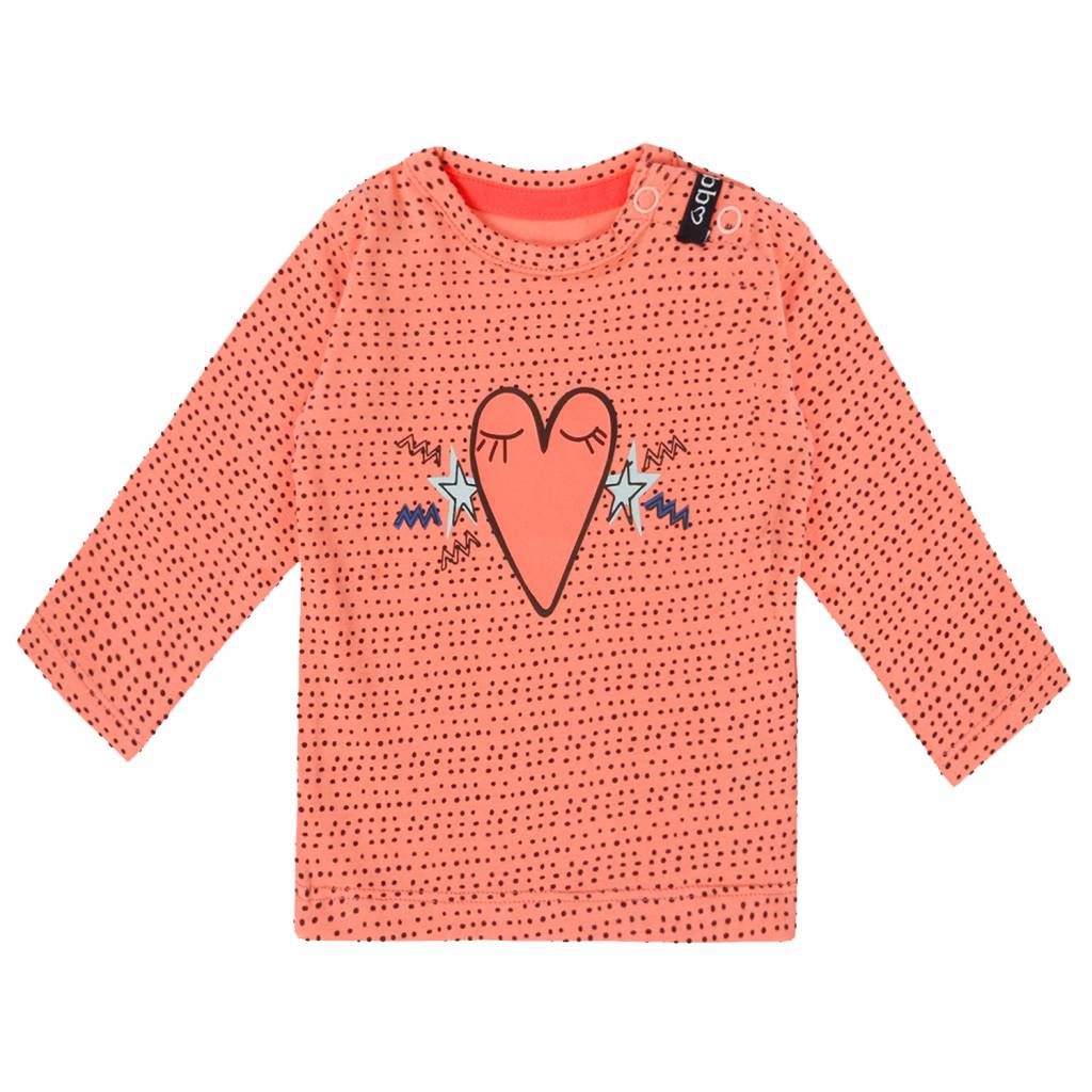 Beebielove Beebielove longsleeve heart coral