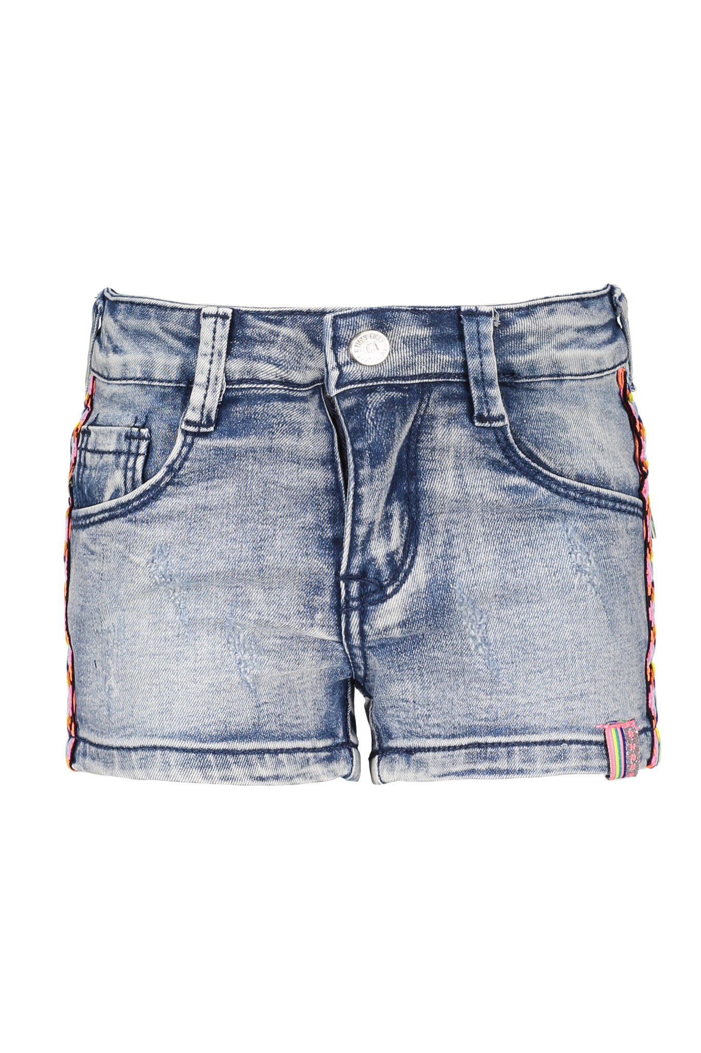 B.Nosy B.Nosy short with tape on the side light denim