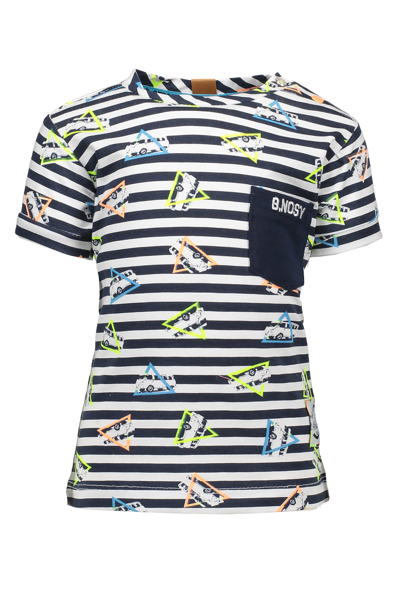 B.Nosy B.Nosy T-shirt ao bus on stripe