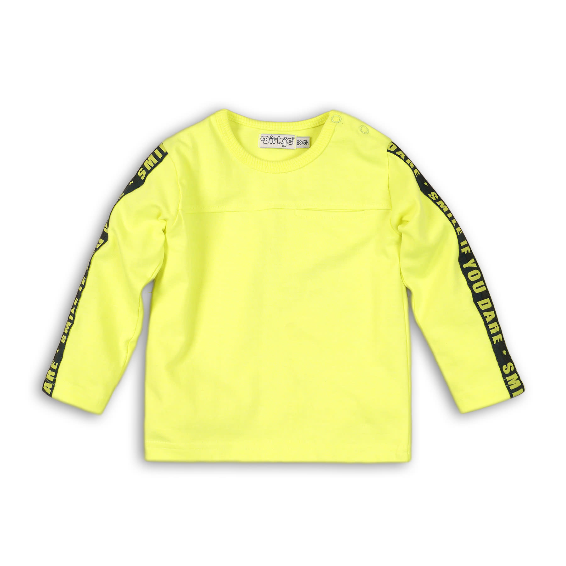 Dirkje Dirkje longsleeve smile if you dare neon yellow
