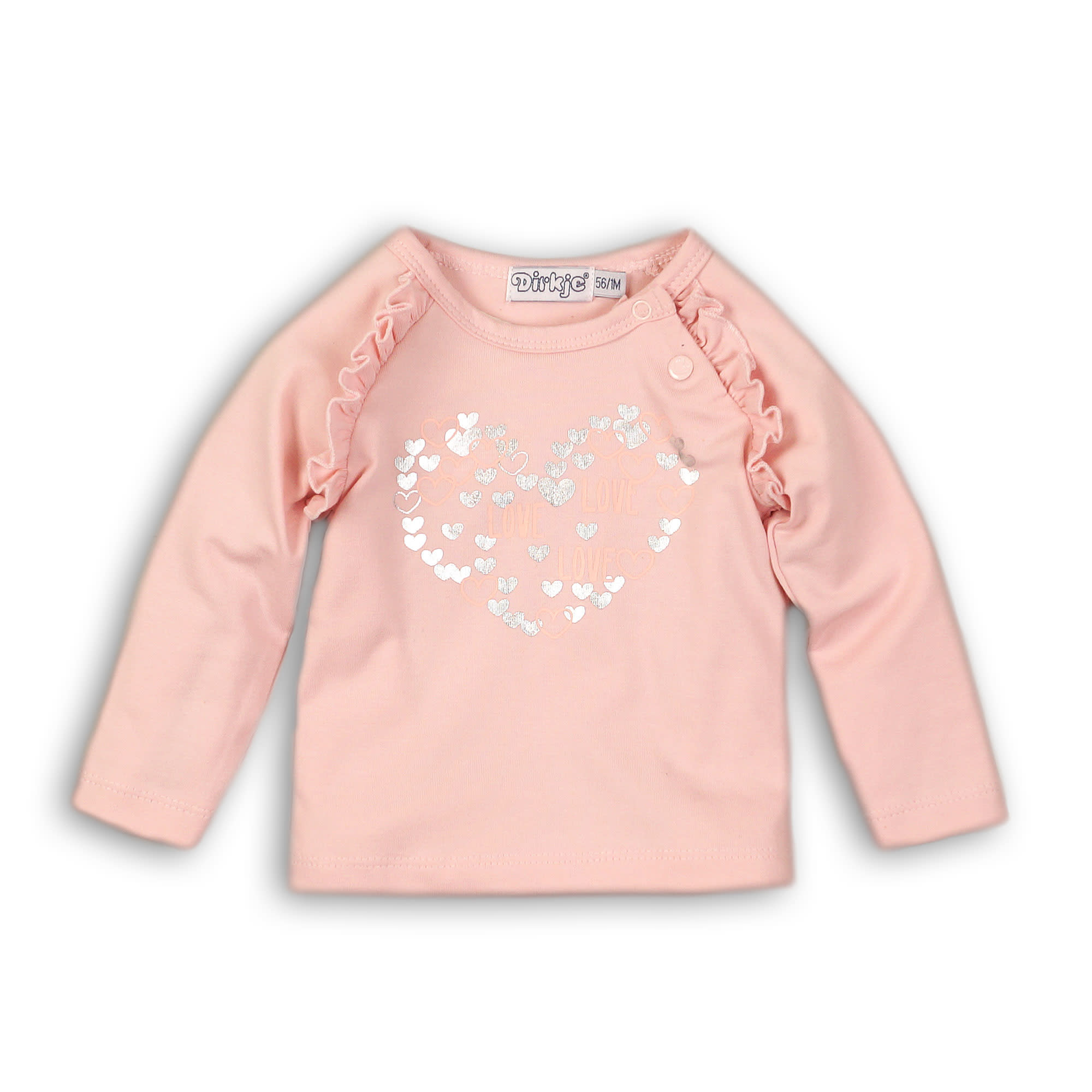 Dirkje Dirkje longsleeve love light pink