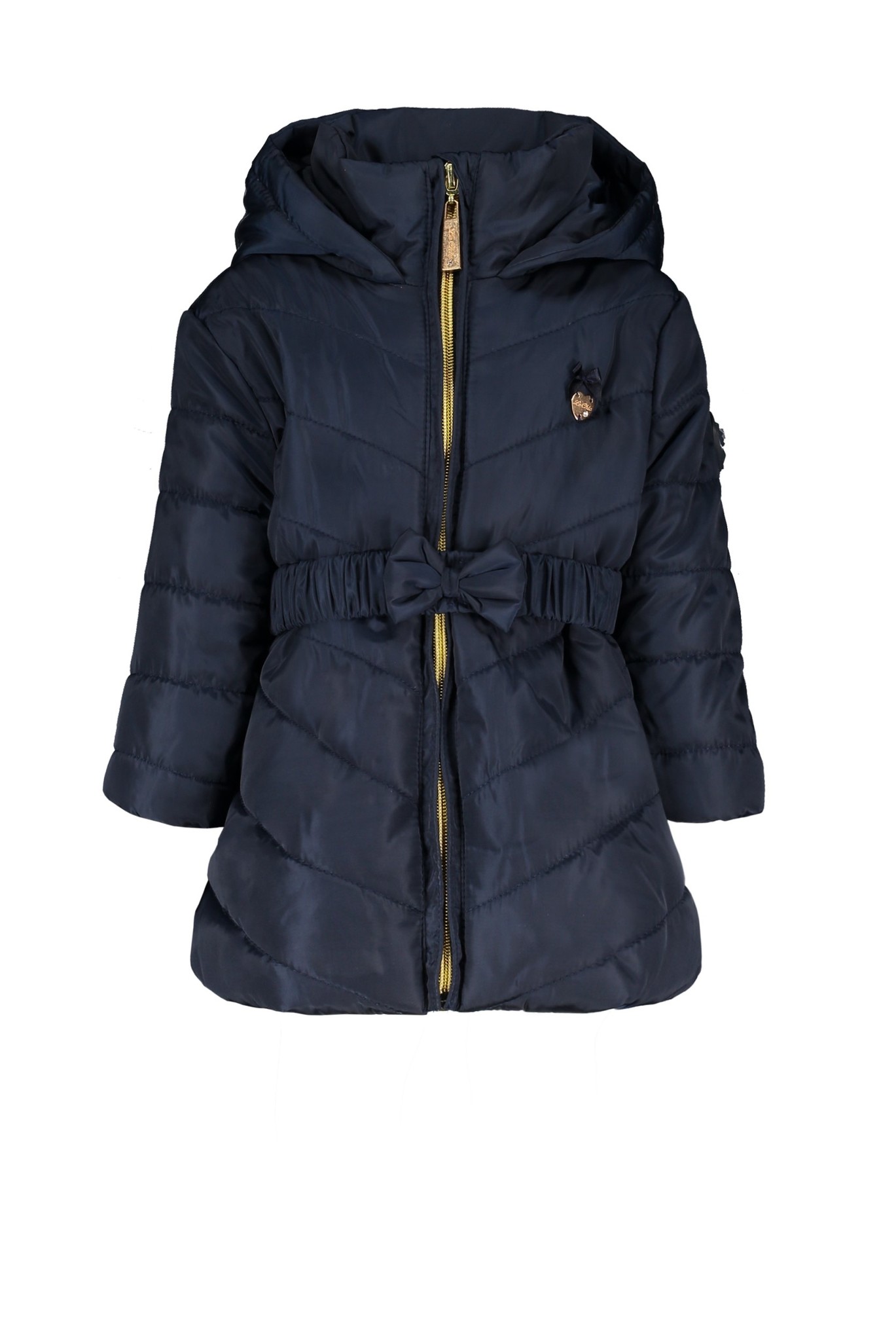 Le Chic Le Chic winterjas fake-fur balls blue navy