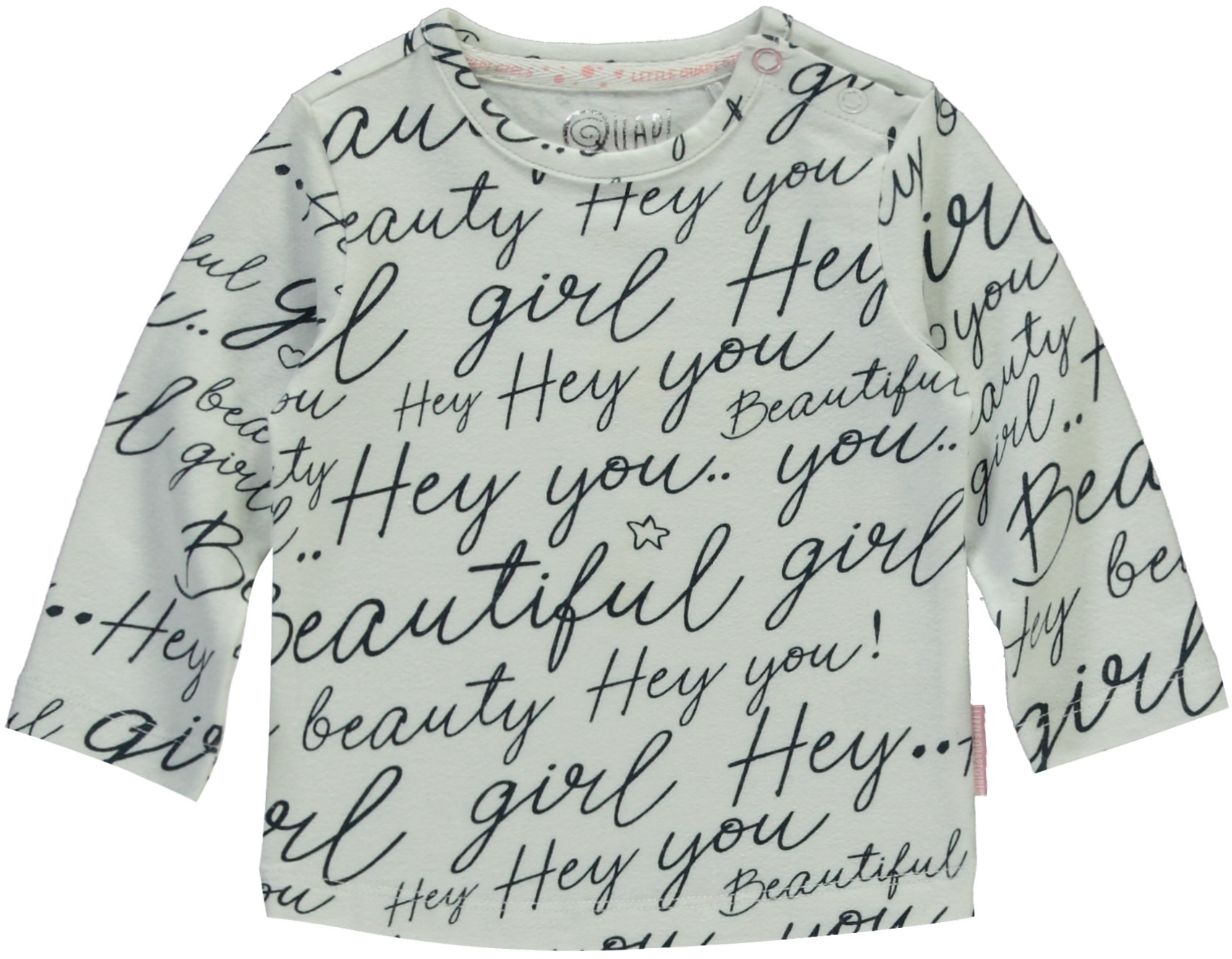 Quapi Quapi longsleeve Xaomy dark blue text aop