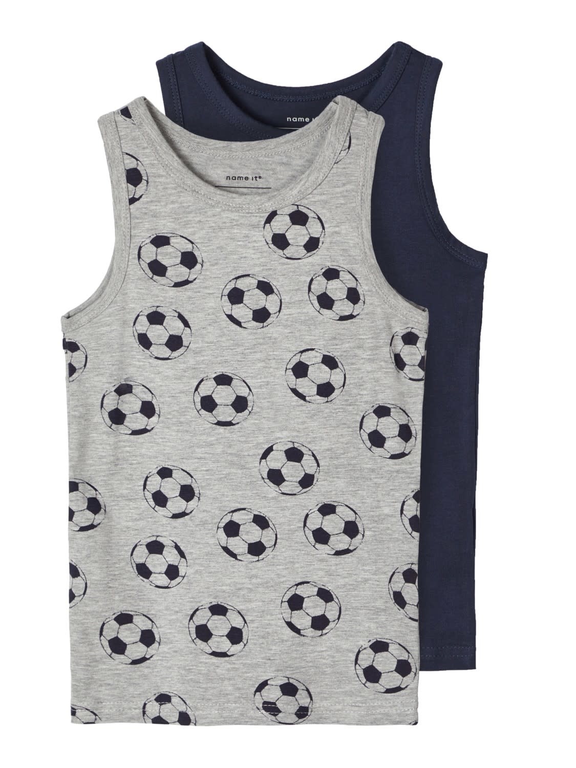 Name It Name It hemd 2-pack grey melange football