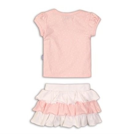 Dirkje 2-delig setje light pink aop+white
