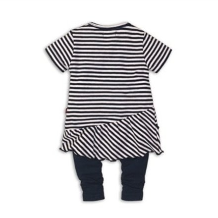 Dirkje 2-delig setje navy+white stripe