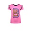 B.Nosy B.Nosy T-shirt with 1x1 rib ruffle at armhole and artwork on chest sugar plum