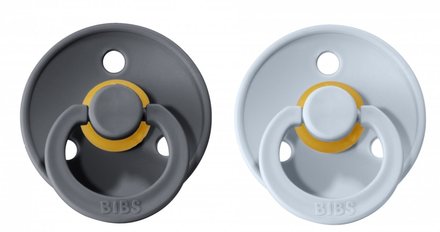 Bibs spenen duo pack iron/baby blue 1 (0-6mnd)