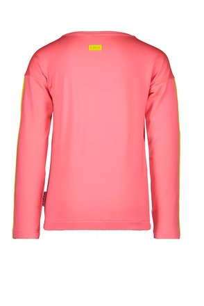 B.Nosy longsleeve sweat with tape on sleeves and chest artwork festival pink