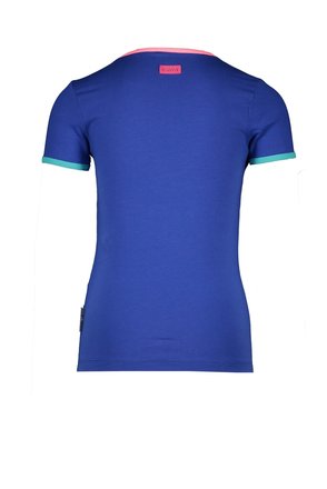 B.Nosy T-shirt uni with contrast binding and zigzag artwork princess blue