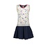 B.Nosy B.Nosy jurk with letter ao top part and solid skirt white letter