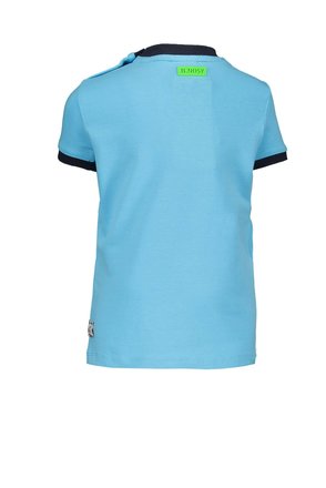 B.Nosy T-shirt with map embroidery maya blue