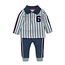 Dirkje Dirkje jongens 2-delig setje grey melee + red + navy
