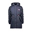 B.Nosy B.Nosy meisjes winterjas parka with elastic detail at sleeves and batch on chest oxford blue